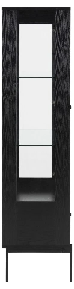 Vitrinekast Angus 152 Cm Met 2 Deuren En 1 Lade - Zwart -Emob BBC1C534 E3BF 40B8 BFF6 A685B6B1F8FE c705