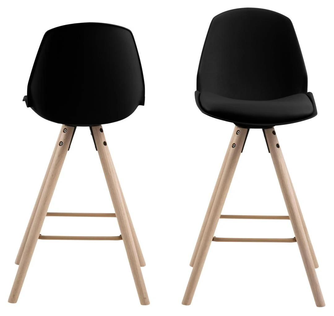 Counterstoel Sammy - Zwart/beige 8 Counterstoel Sammy - Zwart/beige - Afbeelding 8