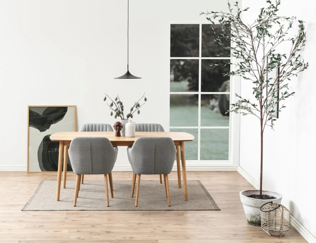 Armstoel Hermeline - Lichtgrijs/eik 7 Armstoel Hermeline - Lichtgrijs/eik - Afbeelding 7