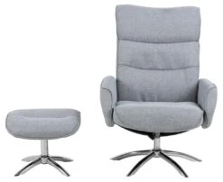 Relaxfauteuil Met Voetbankje Pally - Grijs -Emob CBA60118 B5EB 45AF B796 C3191E8B76A7 81b4