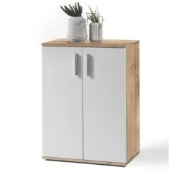 Commode Debby 2 Deuren - Wit/eik