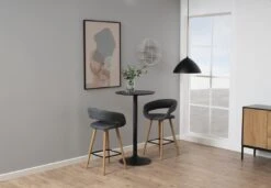 Barstoel Dusty - Donkergrijs/massieve Eik -Emob DACF2092 7761 4E9C 958B 1AE15FBFB074 01d0