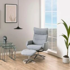 Relaxfauteuil Met Voetbankje Pally - Grijs