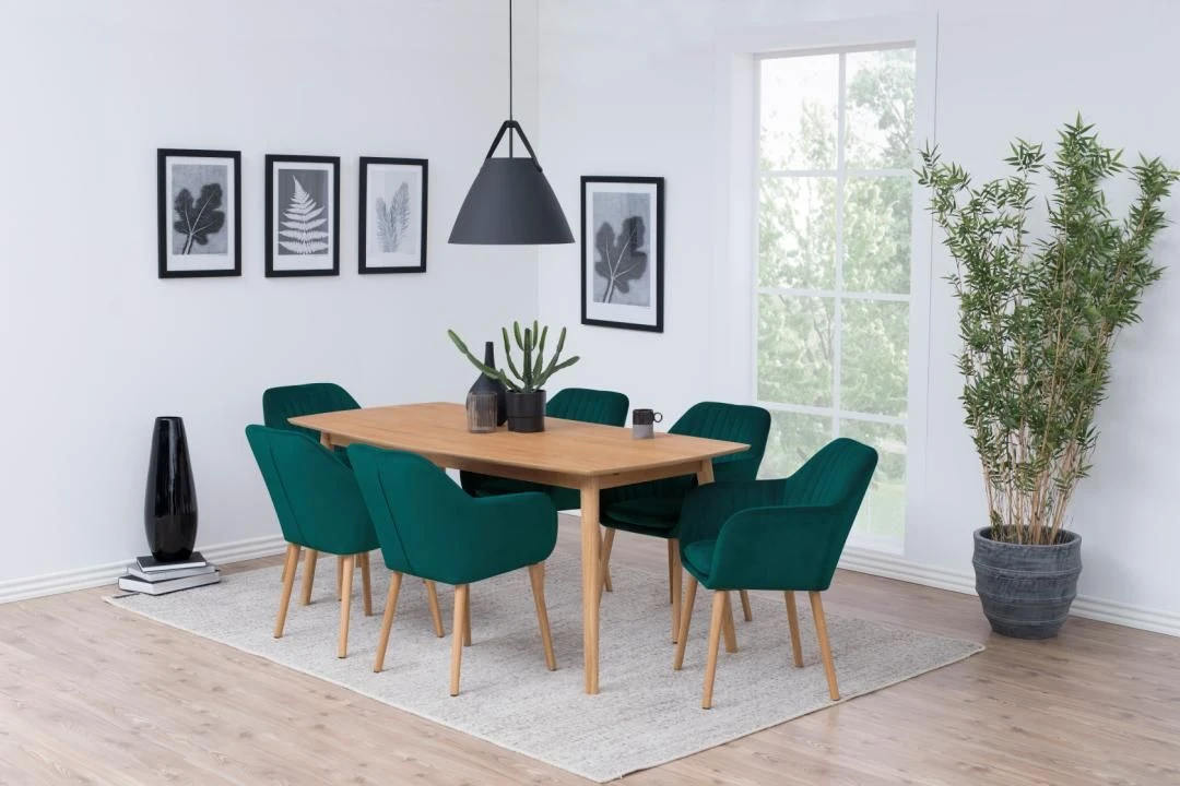 Armstoel Hermeline - Groen/eik 6 Armstoel Hermeline - Groen/eik - Afbeelding 6