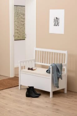 Bank Aster Met Opbergruimte - Beige/wit -Emob E53D57D5 1690 44BD 887D FCB6B0C315B4 ced5