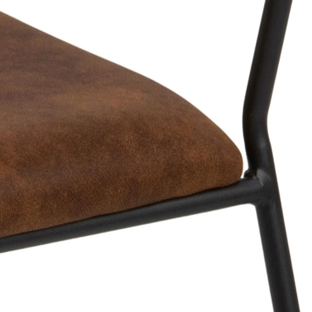 Eetkamerstoel Nelly - Preston Camel Stof En Zwart Staal 5 Eetkamerstoel Nelly - Preston Camel Stof En Zwart Staal - Afbeelding 5