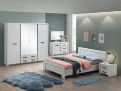 Nachtkastje Elvira 2 Lades - Witte Eik 10 Nachtkastje Elvira 2 Lades - Witte Eik -Emob ELVIS BEDROOM SET ce66