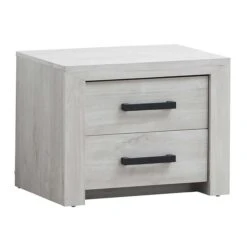 Nachtkastje Elvira 2 Lades - Witte Eik 11 Nachtkastje Elvira 2 Lades - Witte Eik -Emob ELVIS NIGHT TABLE 1b12