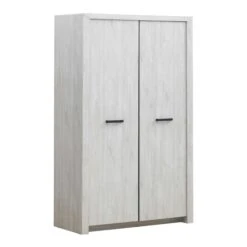 Kledingkast Elvira 126cm 2 Deuren - Witte Eik