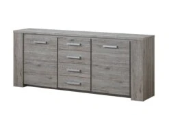 Dressoir Elite 220cm 2 Deuren 4 Lades - Eik