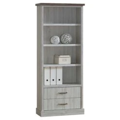 Boekenkast Emily | 75 X 38 X 185 Cm | Grey Oak