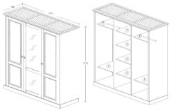 Kledingkast Hannelore 3 Deuren 5 Kledingkast Hannelore 3 Deuren -Emob Emma 3D kast 119b