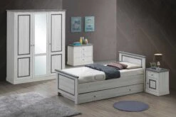 Bed Hannelore - Eik Met Betonlook Afwerking -Emob Emma 3d kamer HD be14