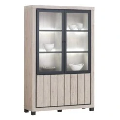 Vitrinekast Elke Met Ledverlichting - Eik