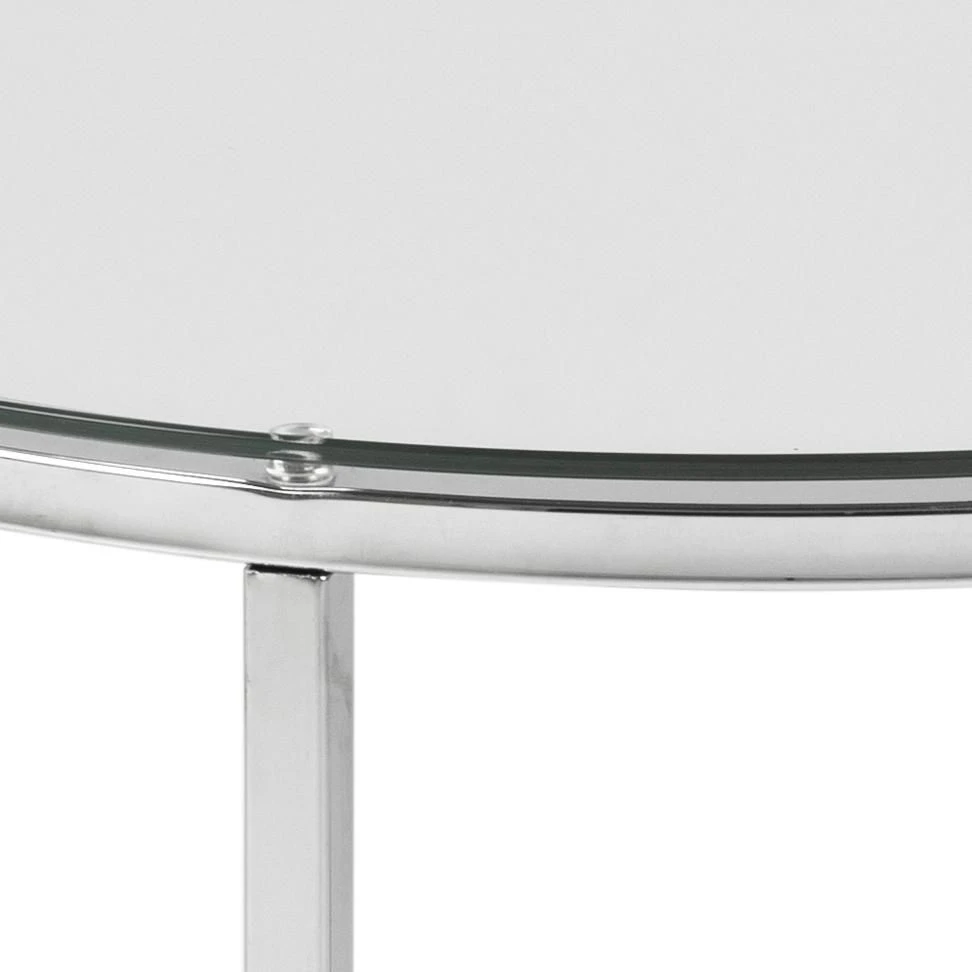 Bijzettafel Caitlynn ø55cm - Doorzichtig Tafelblad 5 Bijzettafel Caitlynn ø55cm - Doorzichtig Tafelblad - Afbeelding 5