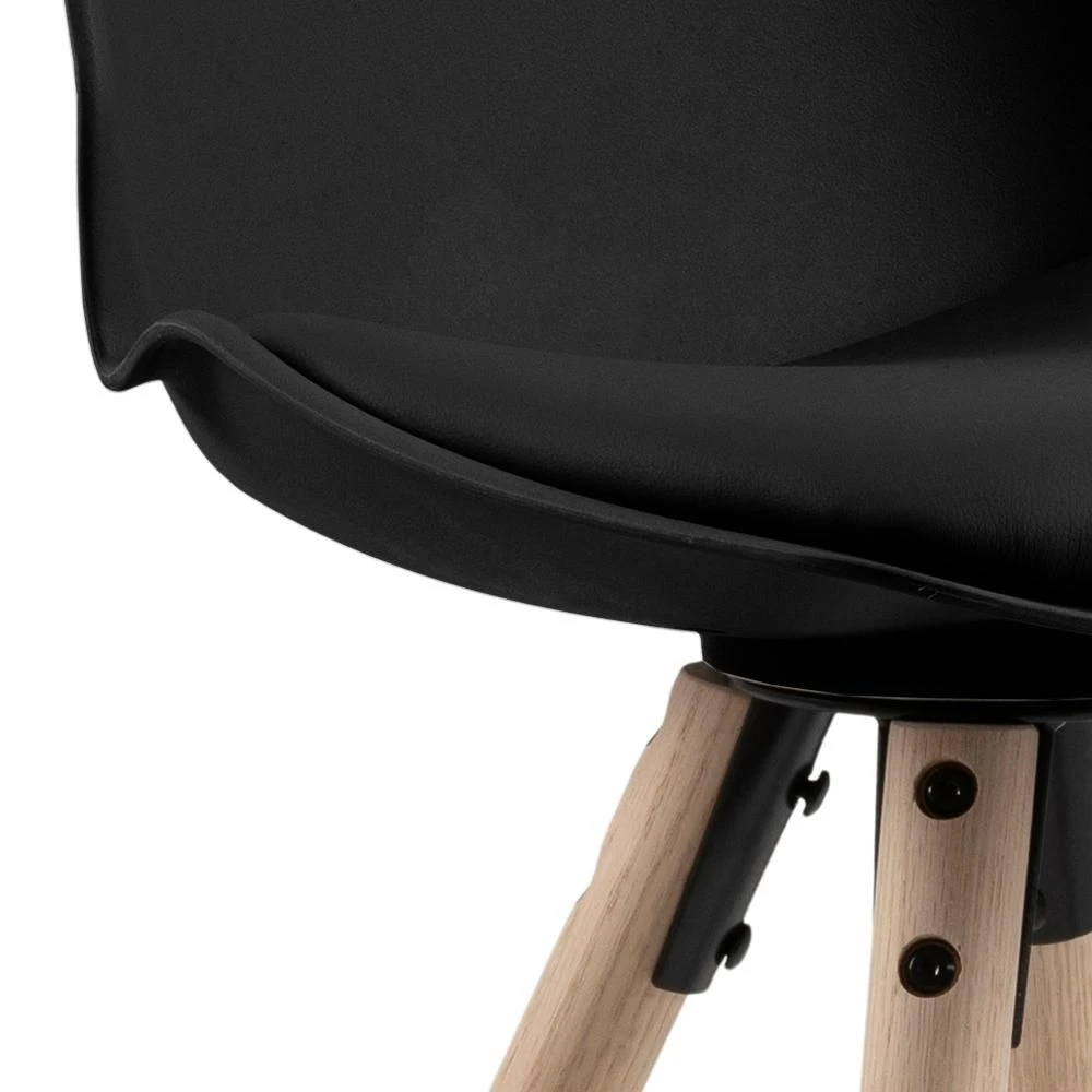 Counterstoel Sammy - Zwart/beige 2 Counterstoel Sammy - Zwart/beige - Afbeelding 2