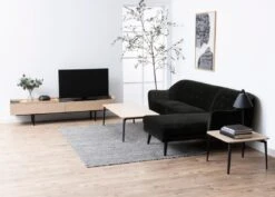 Tv-meubel Cecile 200cm, 2 Deuren - Beige/ Zwart -Emob FD0F8C96 6ED9 42A1 8D3D 1A001FCCCB63 78e9