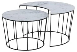 Set Van 2 Salontafels Bonza - Marmer/zwart -Emob FE234F46 C9F5 4185 A0BF 1ED277D33AB5 0907