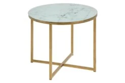 Ronde Bijzettafel Anika ø50cm - Wit Marmer/ Goud -Emob FE69D717 2422 4382 AE76 9C4594E838F4 ac2d