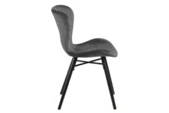 Fluwelen Stoel Tilda Met Schuine Poten - Donkergrijs/zwart -Emob H000018966 3 8064