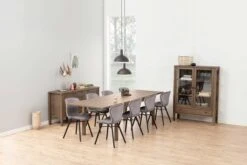 Fluwelen Stoel Tilda Met Schuine Poten - Donkergrijs/zwart -Emob H000018966 6 e275