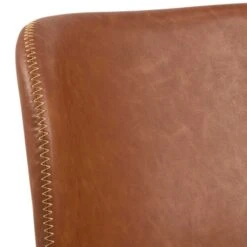 Kunstlederen Stoel Tilda Met Schuine Poten - Cognac/zwart -Emob H000019037 4 bed4
