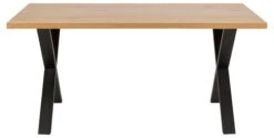 Eettafel Wallace 160x90 Met Kruispoten - Eik/zwart -Emob H000019820 2 cf1c