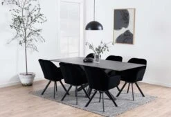 Eettafel Hennie 200x100 Keramiek - Zwart -Emob H000020147 11 7c77