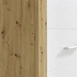 Kledingkast Storck 151cm 3 Deuren & 2 Lades & Spiegel - Artisan Eik/wit -Emob KLS Stone Detail Dekor RET 58 732 T2 21b5