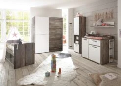 Commode Petrus Met 2 Deuren & 1 Lade - Wit/drijfhout 11 Commode Petrus Met 2 Deuren & 1 Lade - Wit/drijfhout -Emob Moon Babyzimmer Victoria 2 mod 2 122c