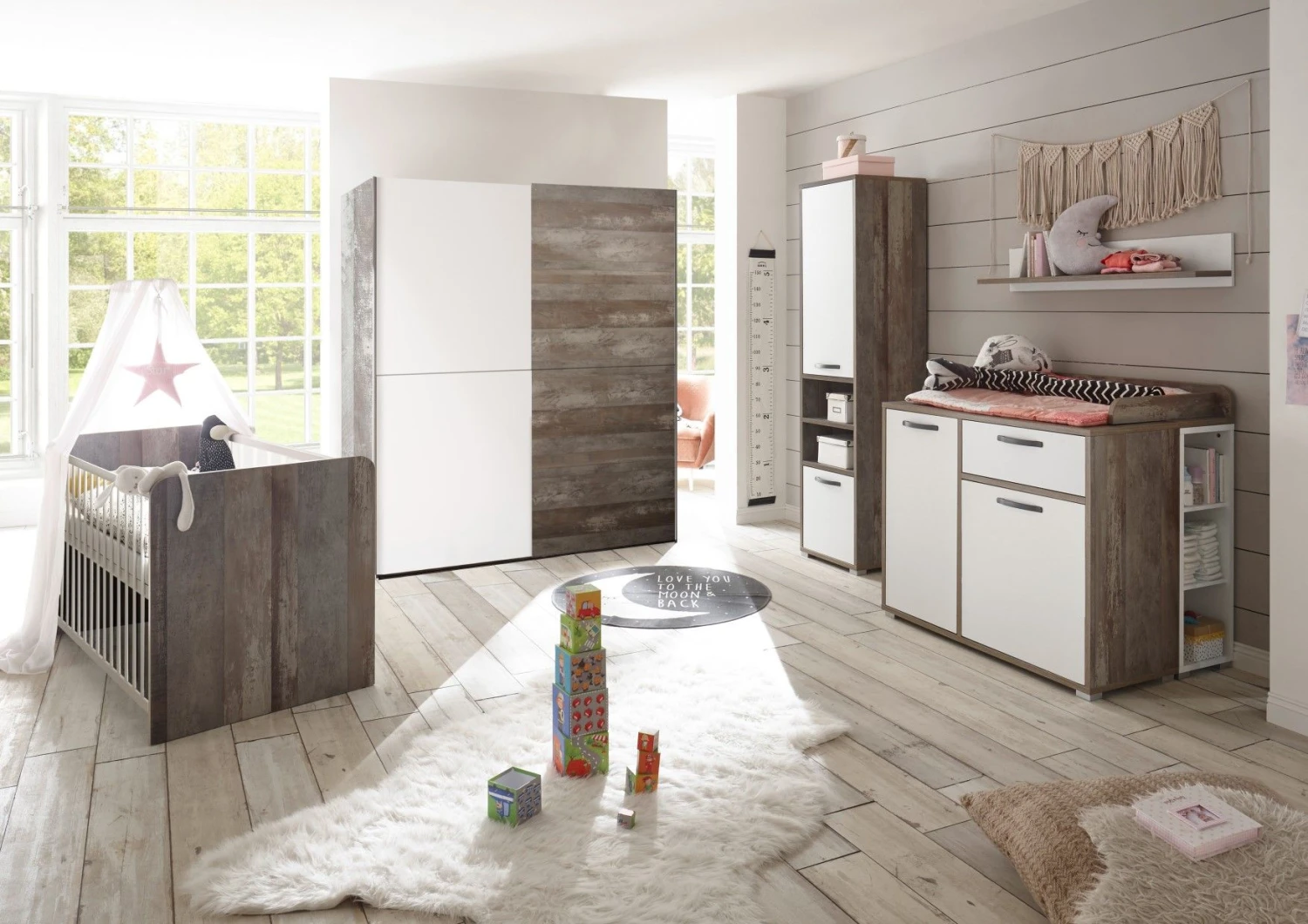 Commode Petrus Met 2 Deuren & 1 Lade - Wit/drijfhout 4 Commode Petrus Met 2 Deuren & 1 Lade - Wit/drijfhout - Afbeelding 4