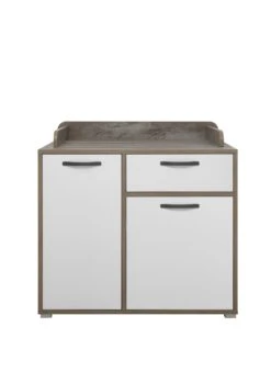 Commode Petrus Met 2 Deuren & 1 Lade - Wit/drijfhout 15 Commode Petrus Met 2 Deuren & 1 Lade - Wit/drijfhout -Emob Moon Wickelkommode Freisteller frontal 219d