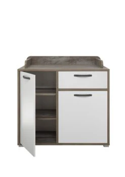 Commode Petrus Met 2 Deuren & 1 Lade - Wit/drijfhout 13 Commode Petrus Met 2 Deuren & 1 Lade - Wit/drijfhout -Emob Moon Wickelkommode Freisteller frontal offen 6df1