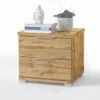 Nachtkastje Nacho 46cm Met 2 Lades - Wilde Eik
