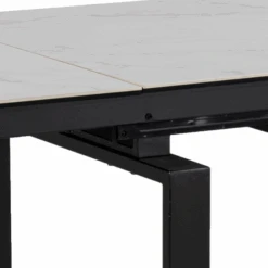 Huddersfield Eettafel, Wit Akranes Keramiek, Zwart Staal, 120/200cm -Emob Ontwerp zonder titel 16 0e4f