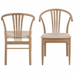 I_York Fauteuil: Off White Papieren Vlechten En Eikenhout -Emob Ontwerp zonder titel 21 d23b