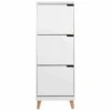 Schoenenkast Mistra 47cm, 3 Deuren - Wit
