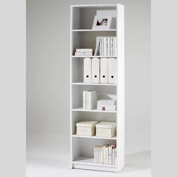 Boekenkast Viviane 60x202cm - Wit 1 Boekenkast Viviane 60x202cm - Wit