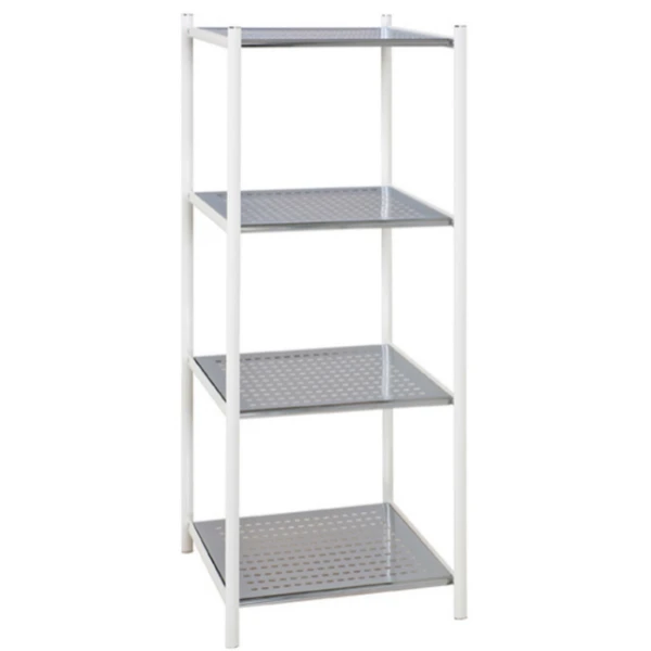 Rek Ayven 4 Legplanken - Wit/grijs 1 Rek Ayven 4 Legplanken - Wit/grijs