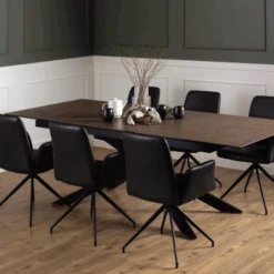 Roestbruine Rechthoekige Eettafel - 200/240x100cm