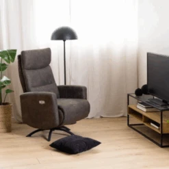 Kamares Relaxfauteuil Antraciet 96 - Gemotoriseerd Met USB".
