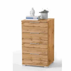 Nachtkastje Nacho 46cm Met 4 Lades - Wilde Eik