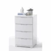 Nachtkastje Nacho 46cm Met 4 Lades - Wit