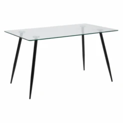 Eettafel Wilhelm 140x80 - Glas/zwart -Emob Ontwerp zonder titel 2021 12 07T151848.127 460e