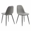 Eetkamerstoel Wilhelm Vuurvast - Lichtgrijs/zwart