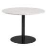 Ronde Eettafel Carlos ø105cm - Wit Marmer/zwart
