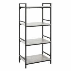 Wandrek Dukan 60 Cm 4 Legplanken - Zwart/beton