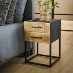 Nachtkastje Weta 2 Lades - Mangohout