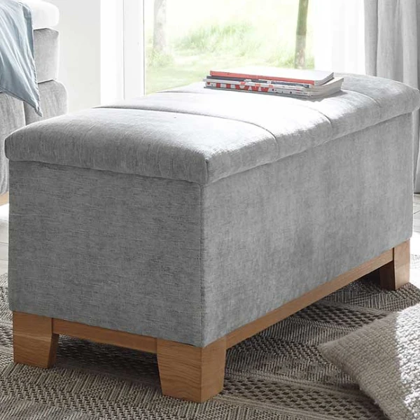 Opbergkoffer Vikram 139x50x58cm - Grijs 1 Opbergkoffer Vikram 139x50x58cm - Grijs