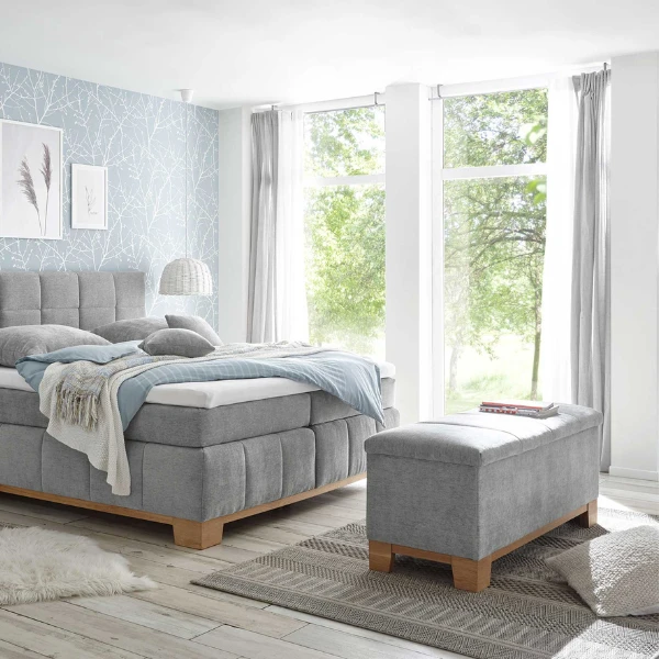 Opbergkoffer Vikram 139x50x58cm - Grijs 3 Opbergkoffer Vikram 139x50x58cm - Grijs - Afbeelding 3